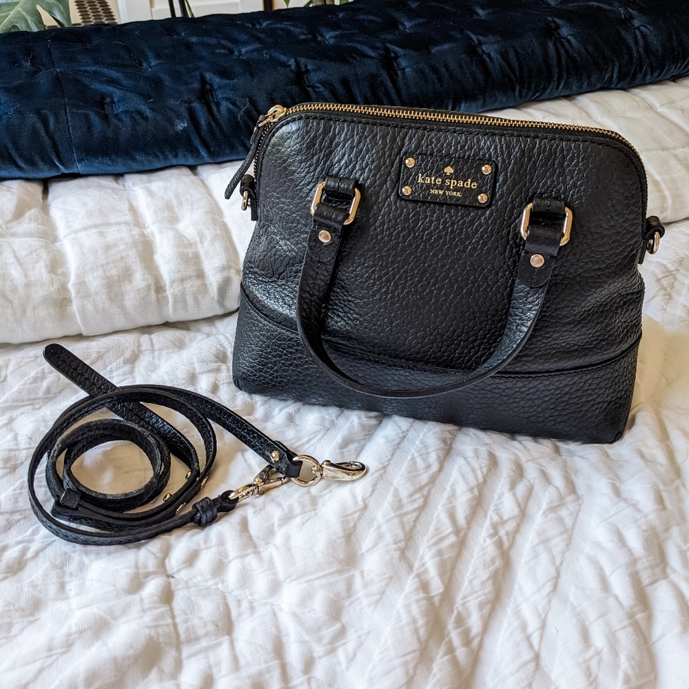 GUC Kate Spade Black Leather Crossbody